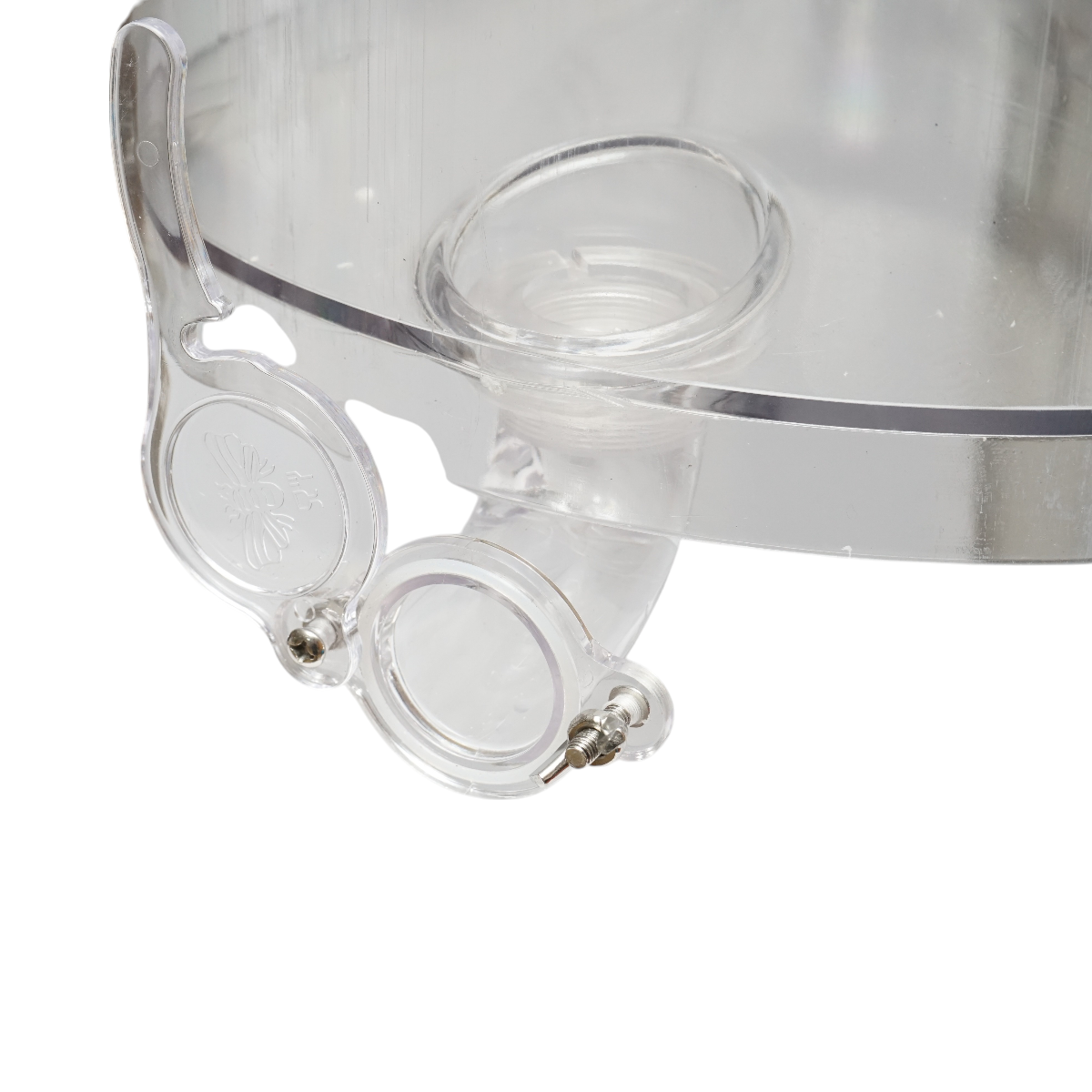 Manual beekeeping centrifuge, transparent honey extractor with 2 frames