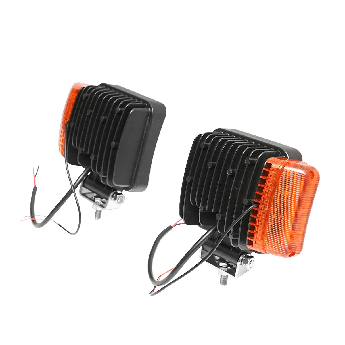 Set of LED headlights with right and left signaling, 16 LEDs, 12-24V, size 139x128x57mm, Breckner Germany
