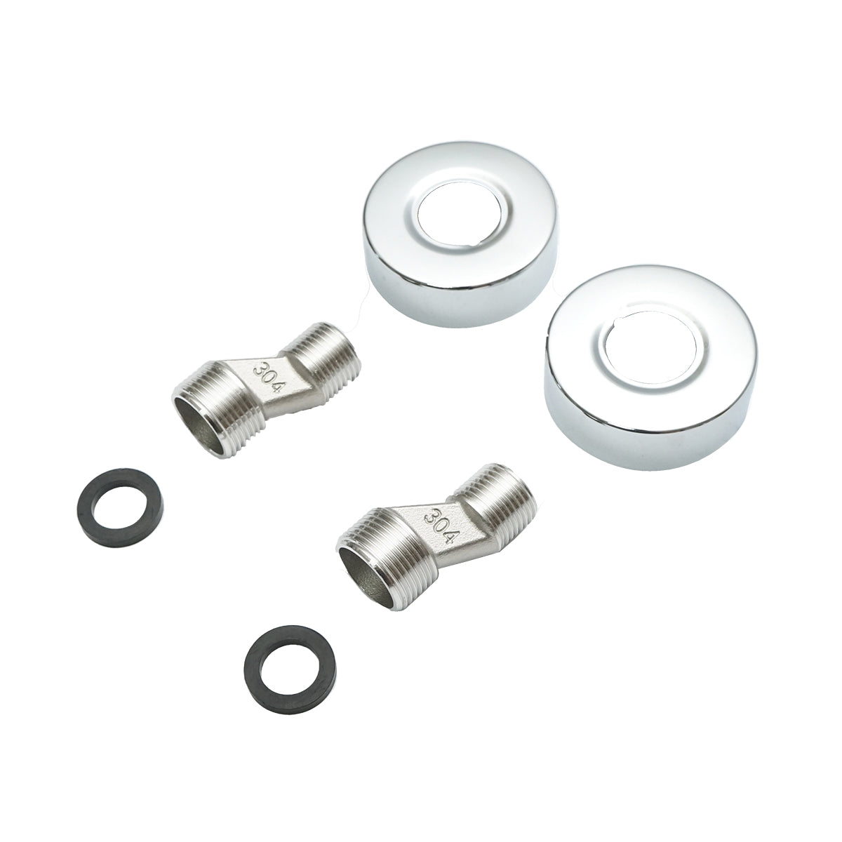 Bathroom faucet for bathtub/shower, wall-mounted, single control, shiny chrome