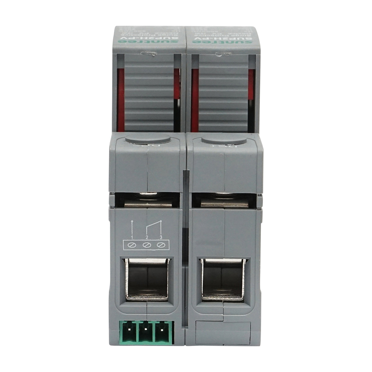 Surge protector with signaling for DC photovoltaic systems 2P type C 500VDC Suntree