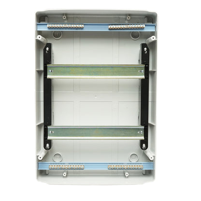 Applied fuse box 2 rows, 24 modules 295x255x130mm IP65 Breckner Germany