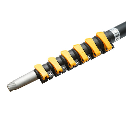 Cleaning system with pump 12-24-220V and telescopic brush arm max at 8.5M for photovoltaic solar panels