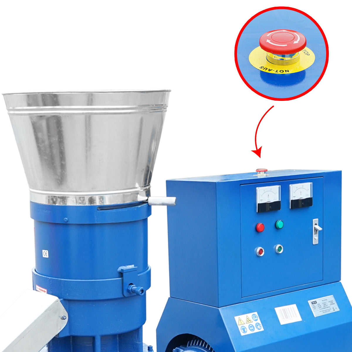 Feed granulator, cereal press 22KW, 380V with a 6mm die and maximum output of 900kg/H