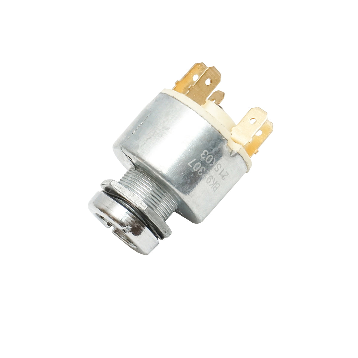 Universal ignition switch with key, 12V, 5 pins, diameter 35mm, screw thread diameter 18mm Breckner Germany