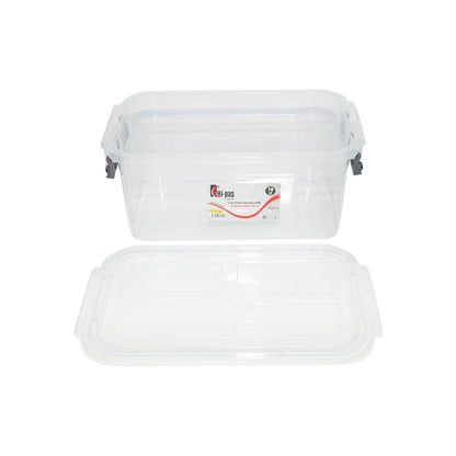 10L storage box with a plastic lid, transparent 240x360x150mm