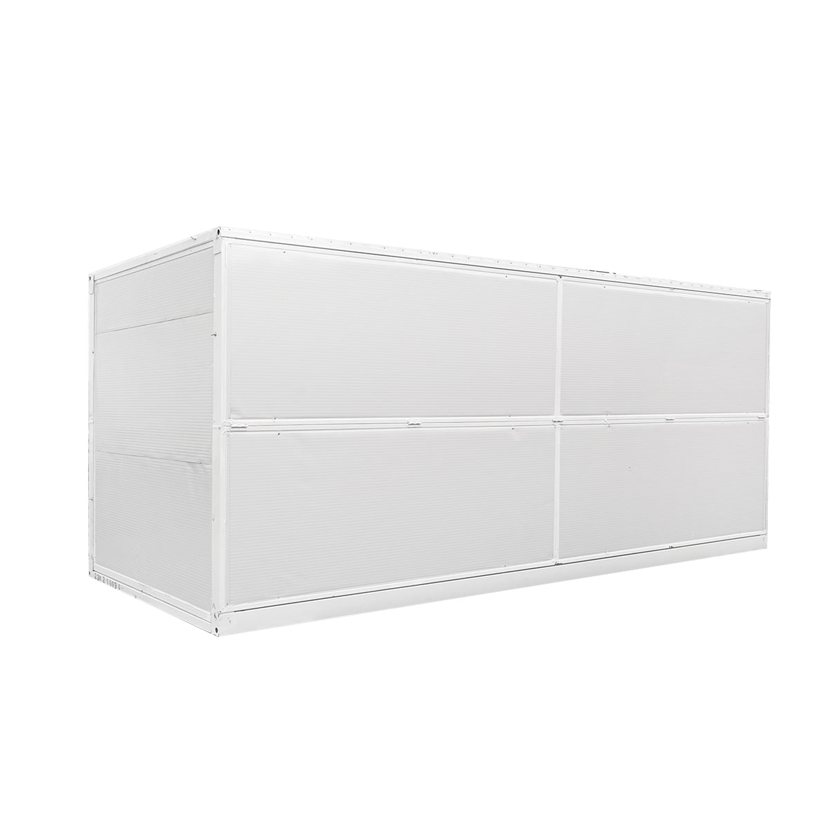 Foldable storage container 5800x2460x2510mm with double door and electrical installation