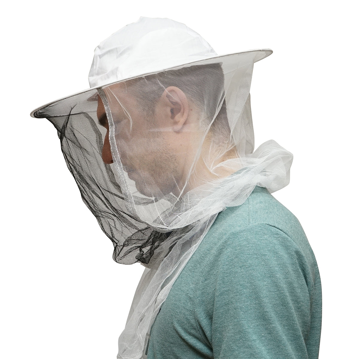 Protective mask, beekeeper with neck tightening
