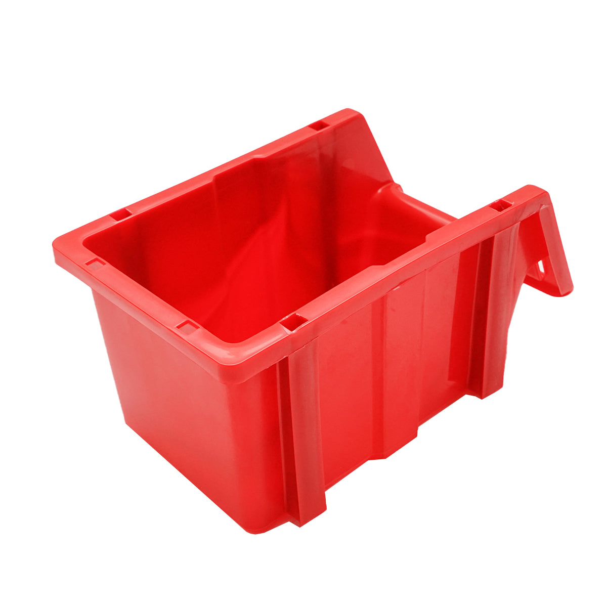 Stand with 24 boxes for storage/organization, red plastic box, yellow, 700x300x1150mm