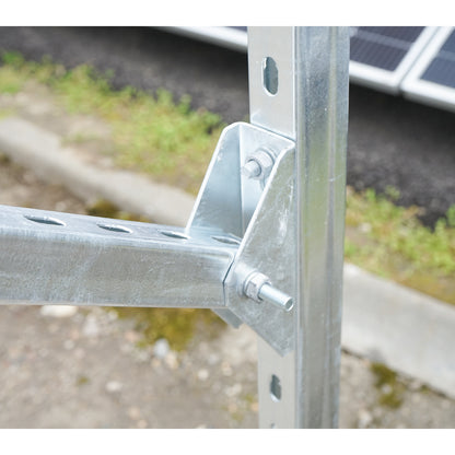 Complete mounting system, ground structure for 22 photovoltaic solar panels 13KW angle 25 degrees Breckner Germany