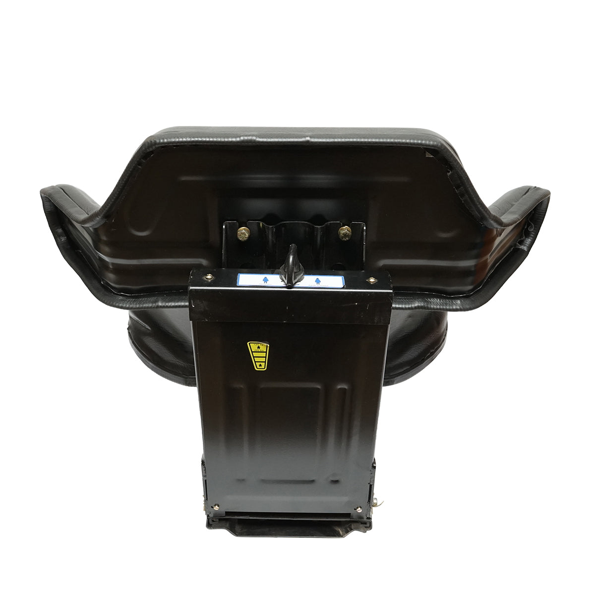 Black seat for tractor U-445, U-650 with triple adjustment and shock absorber
