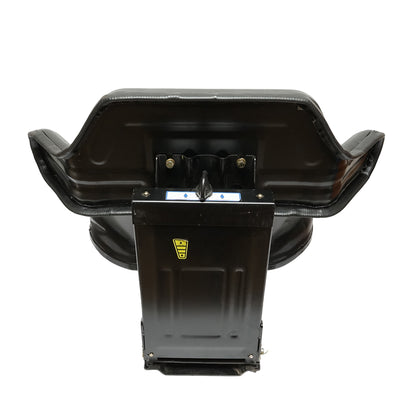 Black seat for tractor U-445, U-650 with triple adjustment and shock absorber