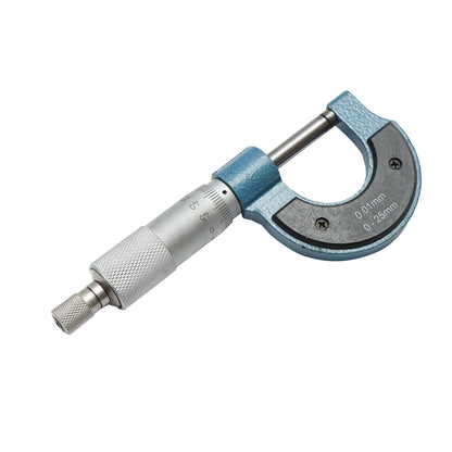 External mechanical micrometer with enamel frame, metric 0-25 mm