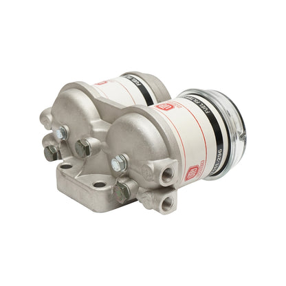 Double diesel filter battery at 90 degrees with glass cap UTB U-650