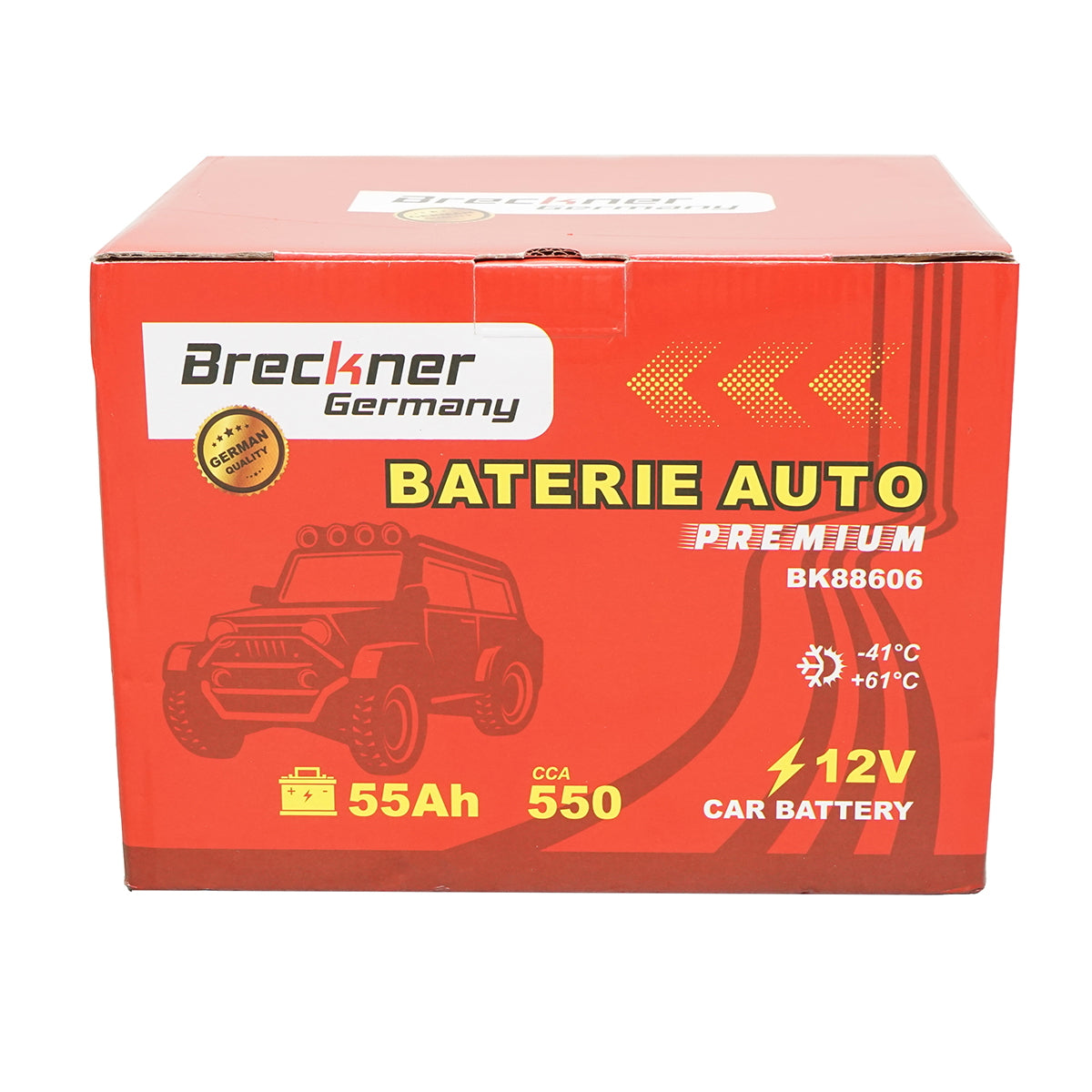 Accumulator, car battery 55Ah, 500A, 12V BRECKNER PREMIUM