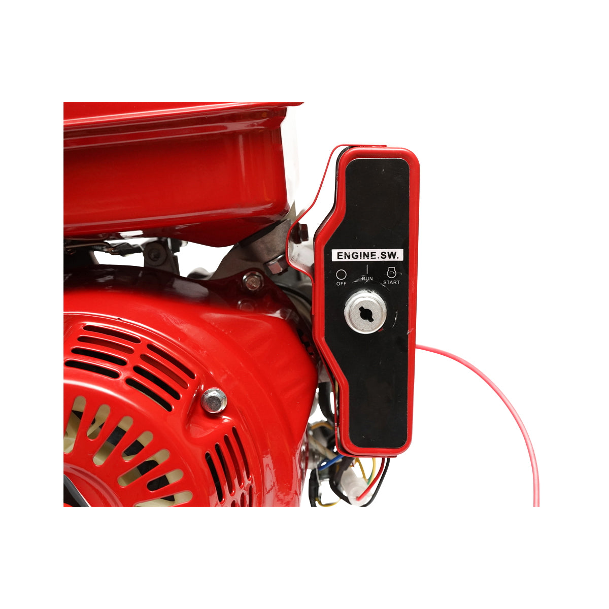 9HP gasoline engine, 4-stroke, 25mm splined shaft with 12V/17Ah battery, key/rope start Breckner Germany