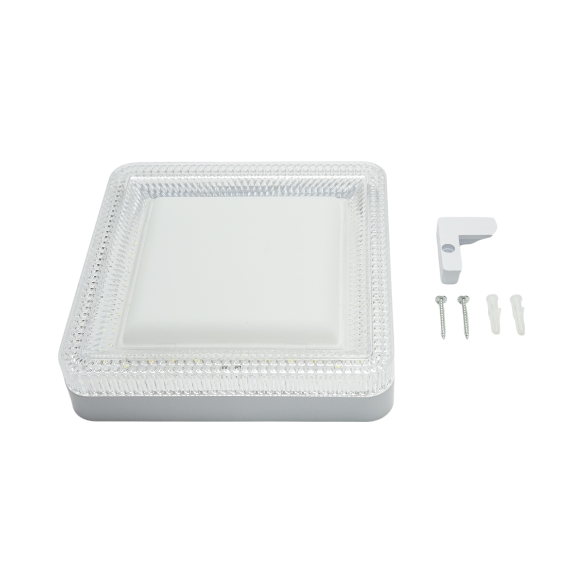 LED ceiling light 24W, 220V, cool light 6500K, square body 180x180x40mm IP20