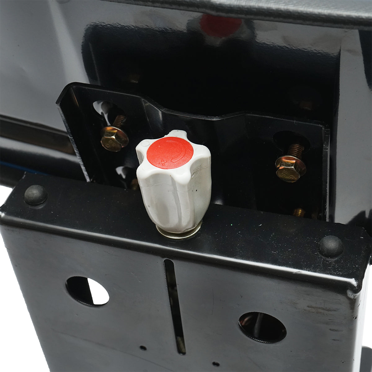 Blue tractor seat with triple adjustment and damper for UTB U-445 and U-650