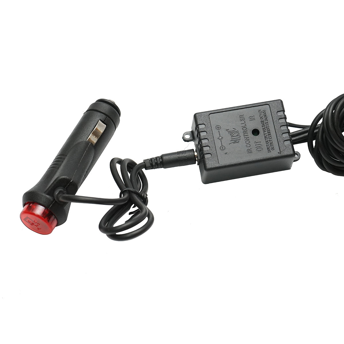 12V LED ambient car light strip, 9W with remote control, music control 4x26cm RGB Breckner Germany