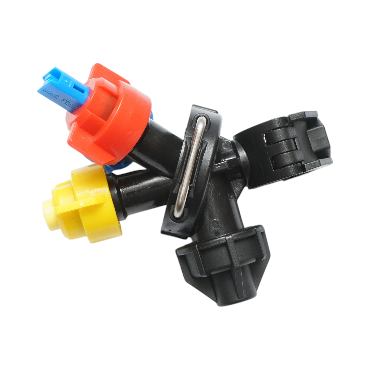 Complete herbicide sprayer with 3 nozzles for pipe/hose with a diameter of 25
