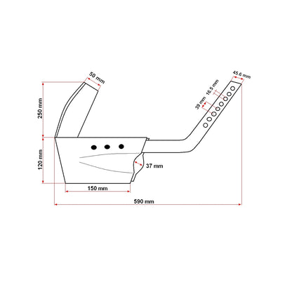 Fertilizer cultivator with central rod FS