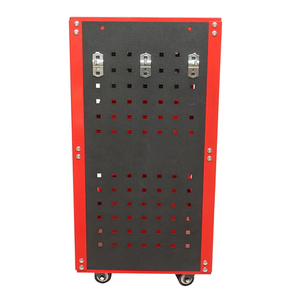 Metal cart on wheels with 3 shelves and tool holders 670x370x730mm