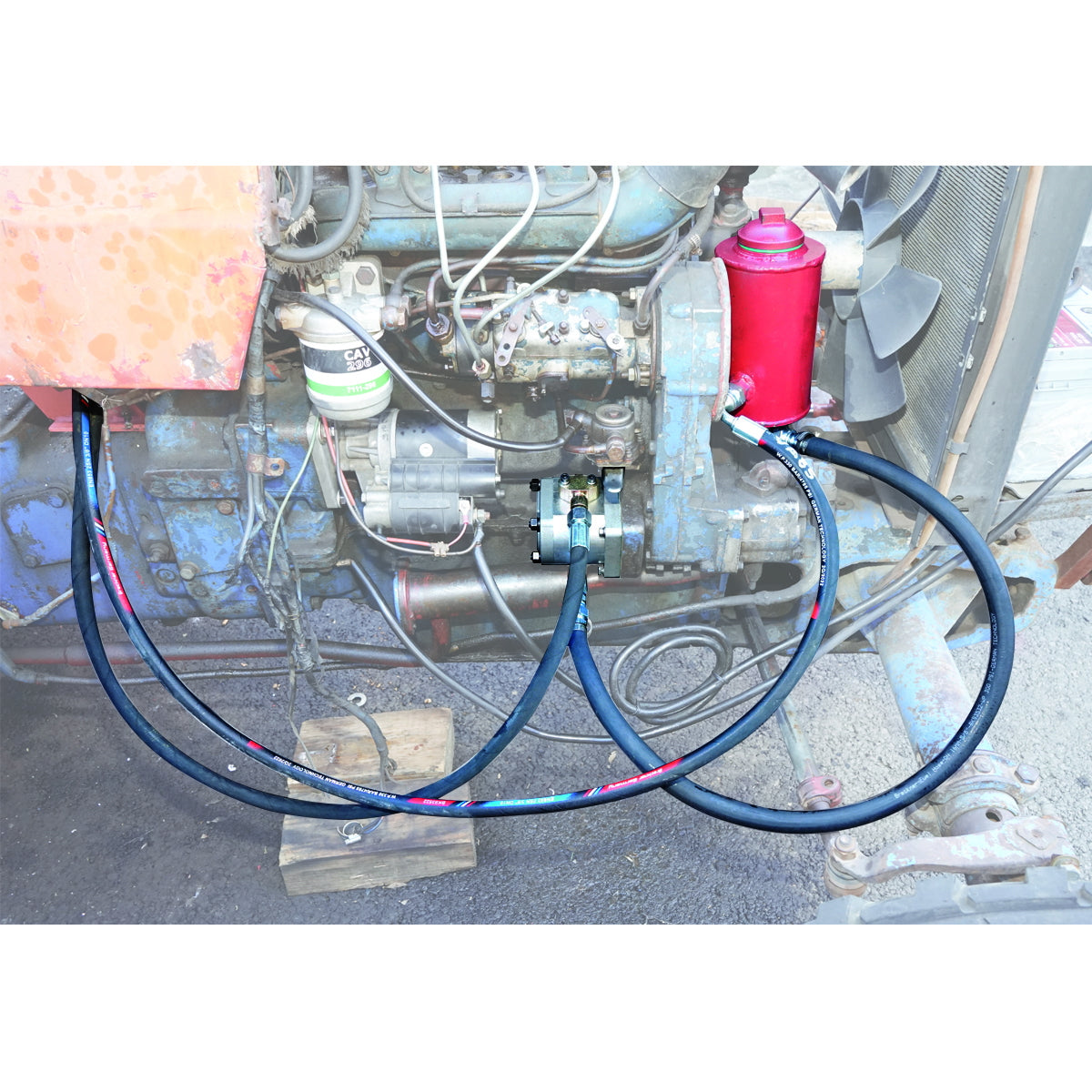 Complete power steering kit with Danfoss pump and hydraulic cylinder for U-445 with 4-cylinder engine