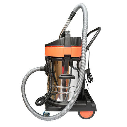 Professional industrial vacuum cleaner dry/wet 3000W, 220V, volume 70L stainless steel body Breckner Germany