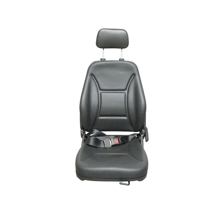 Universal seat with seatbelt and headrest for agricultural or industrial machines, forklift