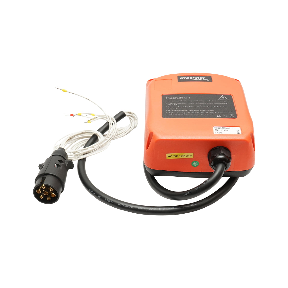 Wireless remote control for Forestry Tractor winch 12-24V with hold function without motor pedal Breckner Germany