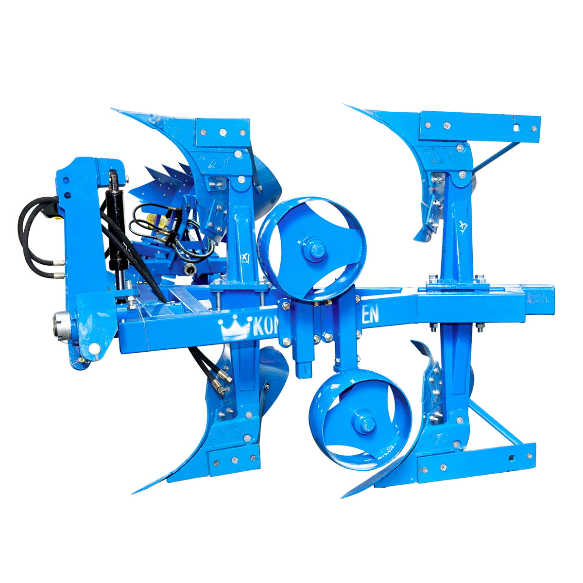 Agricultural plow with 2 blades and full reversible hydraulic cormanes Konig Traktoren
