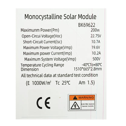 200W flexible monocrystalline portable solar panel 1510x665x2.8mm Breckner Germany