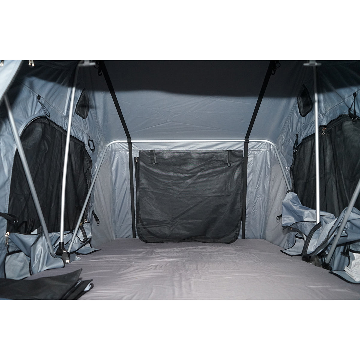 Waterproof car tent for 2 people, attachment to the roof with a platform and ladder