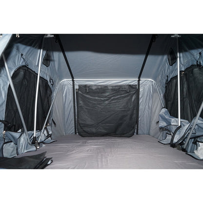 Waterproof car tent for 2 people, attachment to the roof with a platform and ladder