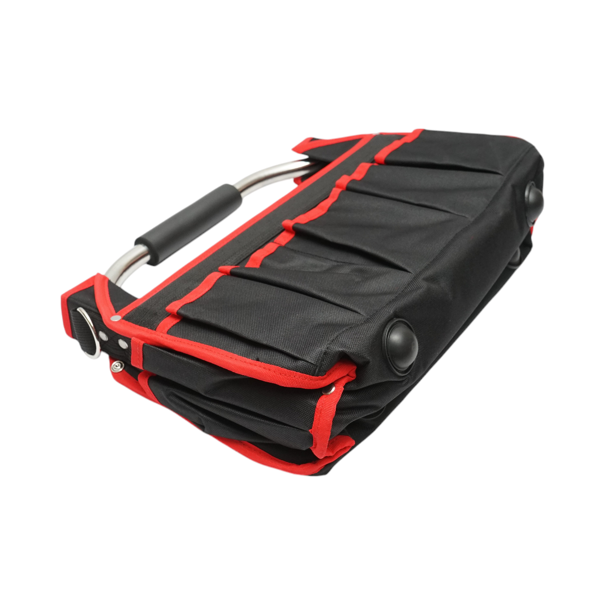 Tool bag/open with 15 pockets, stainless steel handle 420x210x290mm