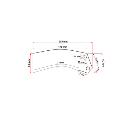 Right knife for the TL NIK milling machine
