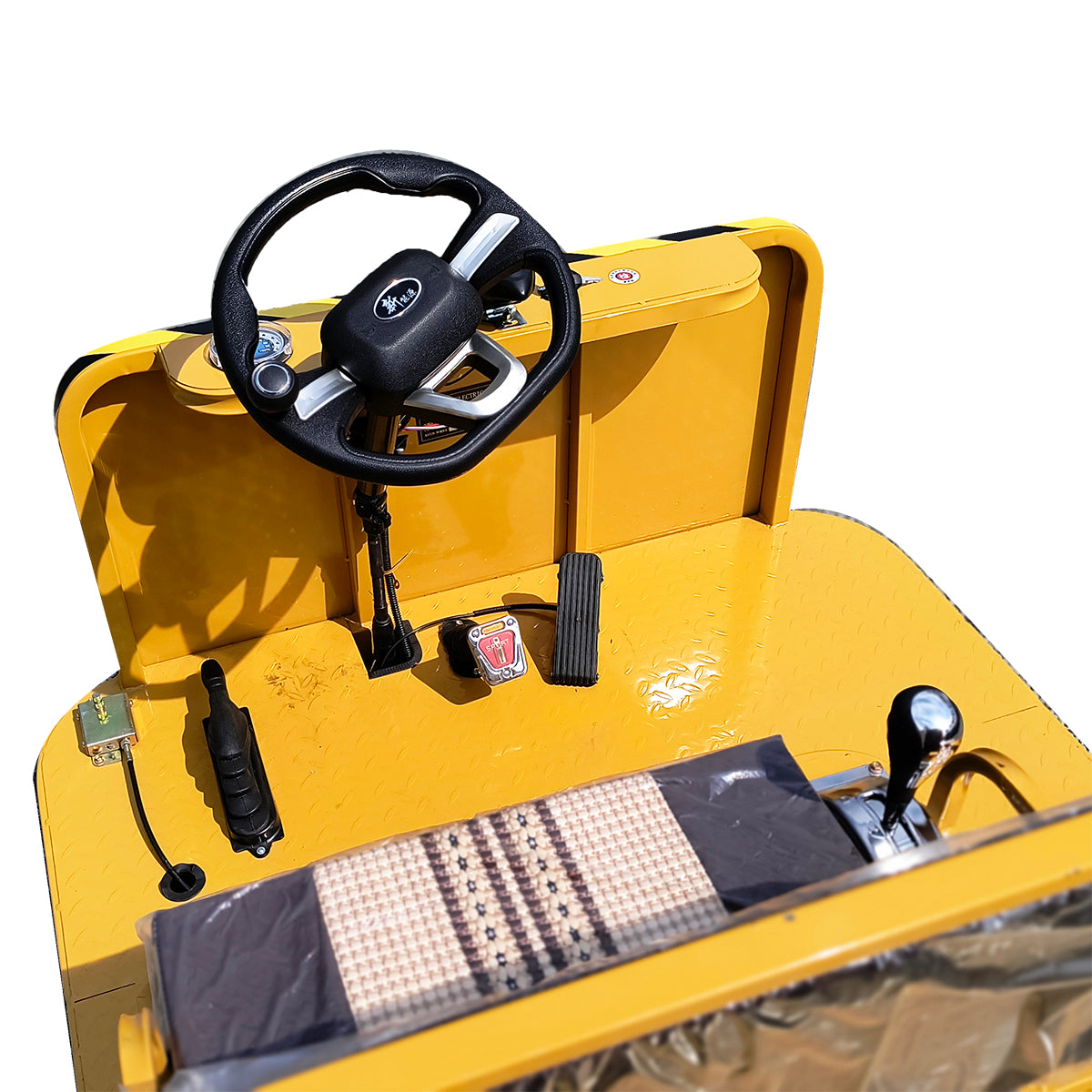 Electric platform cart with bench for transporting goods 1200W, 60V, 3x1.25m maximum load 1000Kg THOR