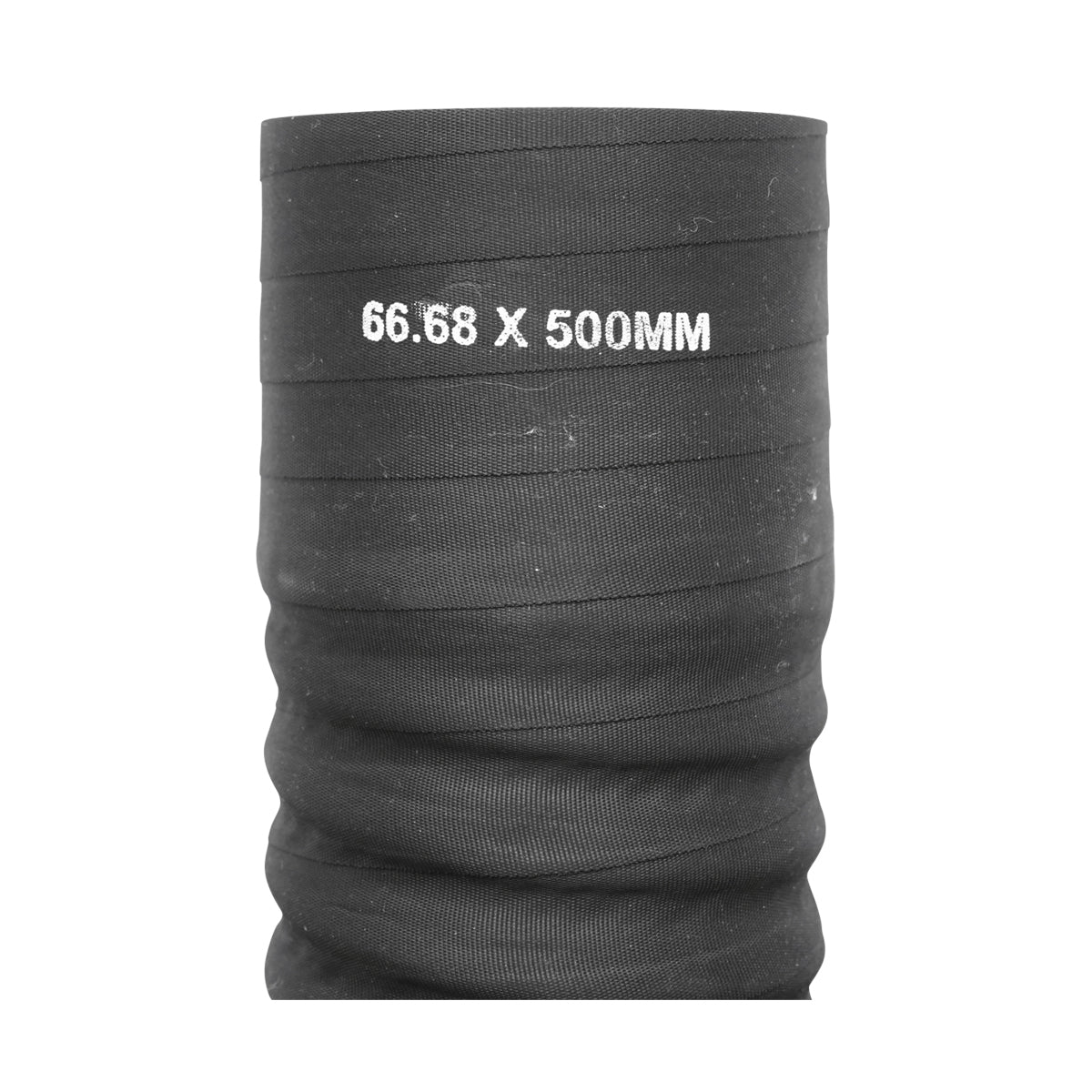 Flexible cooling hose inner diameter 66.68x500mm made of rubber with textile insert and metal spiral, 9 Bar Breckner Germany