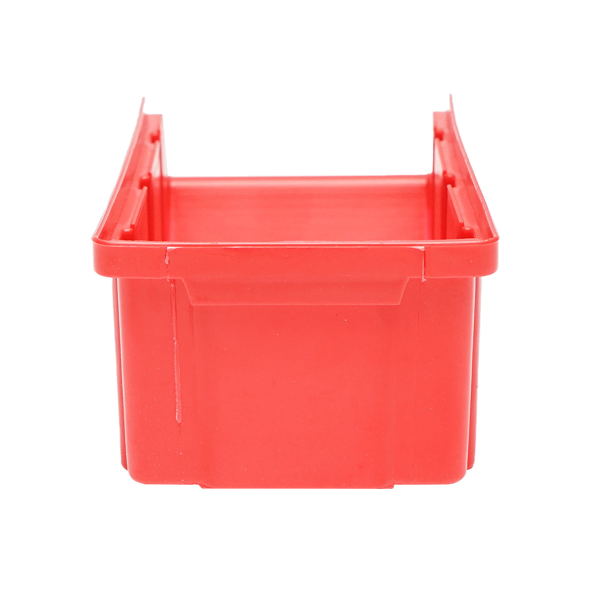 Red plastic storage box 90x150x70mm