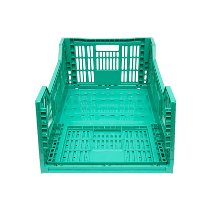 Box, foldable plastic box 595x395x250mm, green for storage