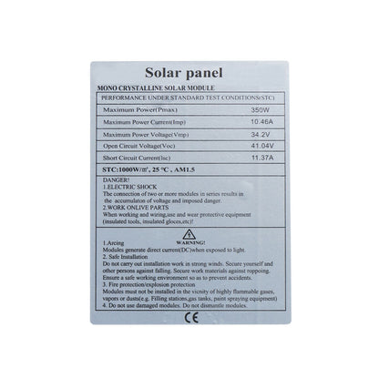 350W monocrystalline solar panel, 1540x1134x35mm
