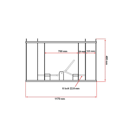 Adapter for converting a simple front loader charger to Euro