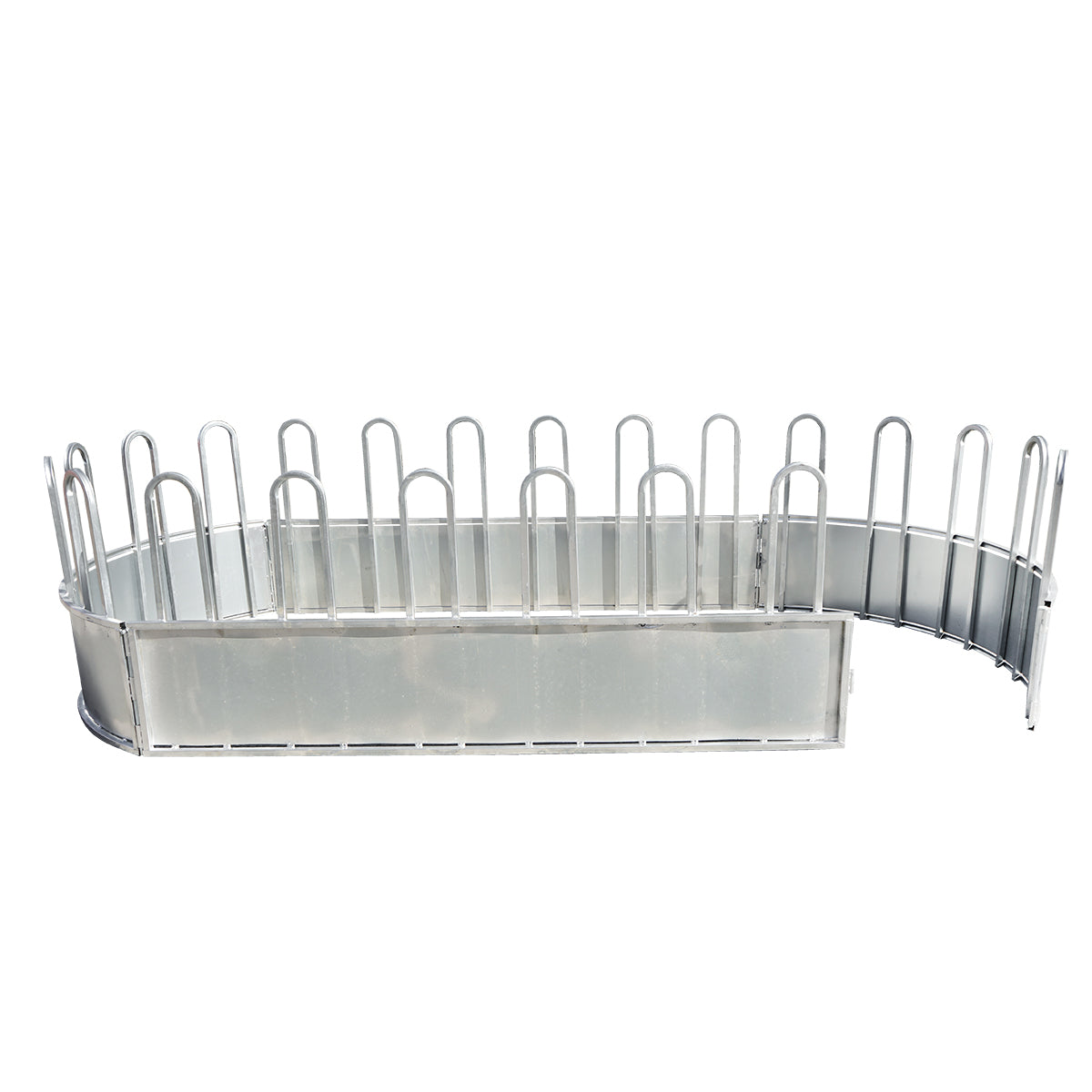 Hay feeding trough for animals oval for 22 bales 3.4x1.7x1m