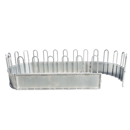 Hay feeding trough for animals oval for 22 bales 3.4x1.7x1m