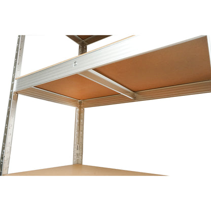 Metal shelf with 4 MDF shelves, 144x60x30cm, 50kg/shelf, assembly without screws Breckner Germany