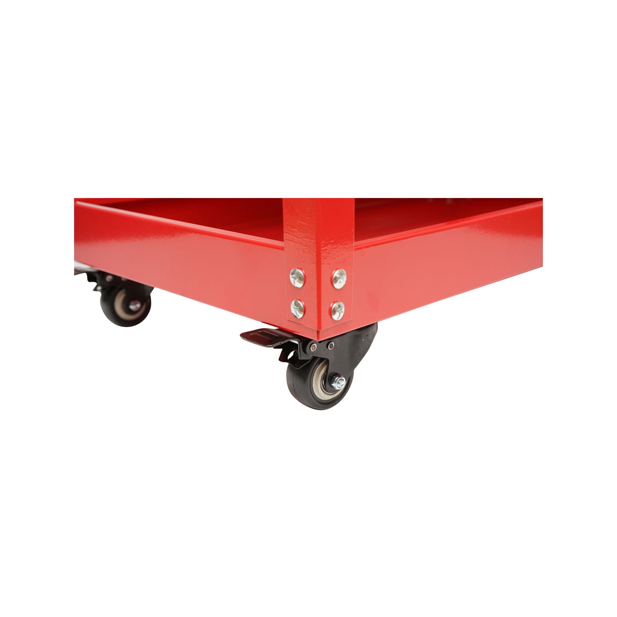 Metal cart on wheels with 3 shelves for tools 760x710x355mm