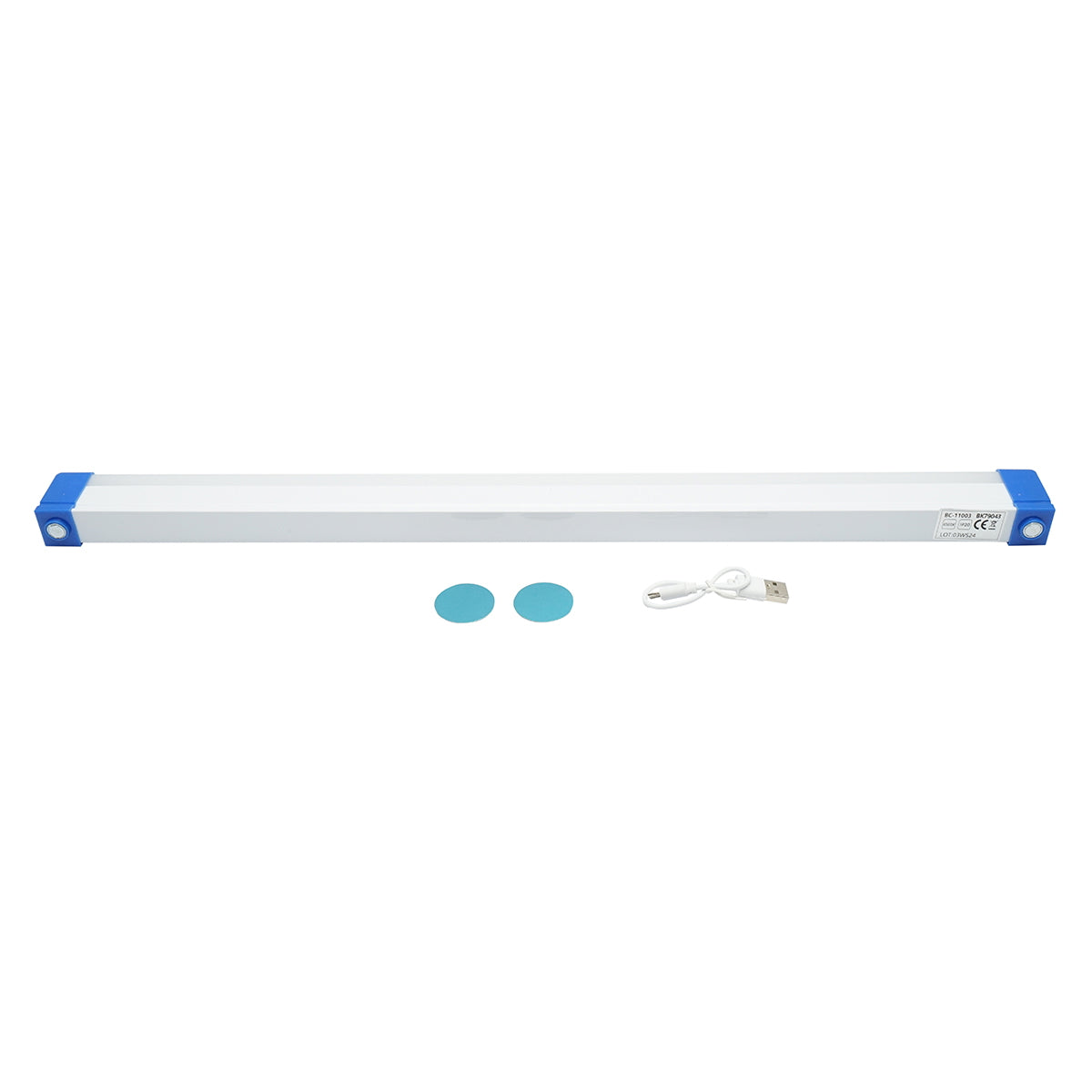 90W LED lamp, 6500K with magnetic mount and rechargeable battery 2400mAh 520x23x38mm IP20 Breckner Germany