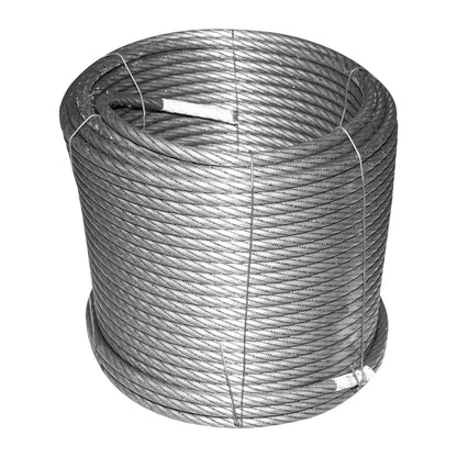 Steel winch cable 6x25 with a diameter of 11mm, beaten 0.7kg/1m with a metal core, 75m/roll