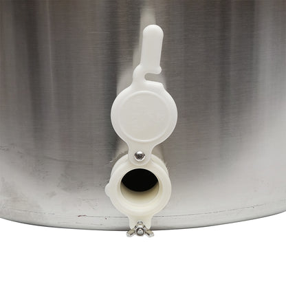 Stainless steel honey extractor with lid for 300kg of honey.