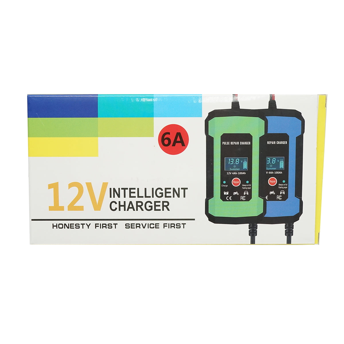Charger, digital battery charger for car/motorcycle, with repair function 12V 6A
