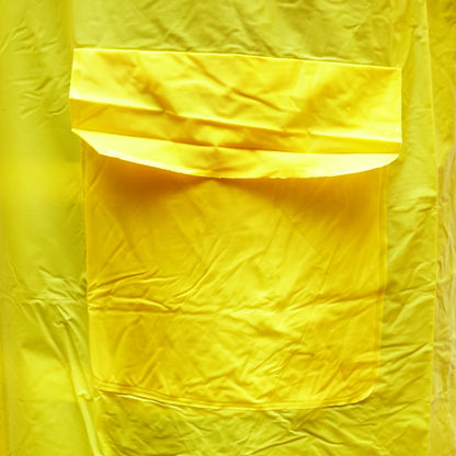 Waterproof hooded poncho L made of PVC, 2 pockets, snap closure, yellow Breckner Germany
